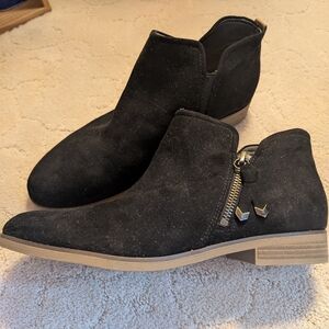 Dr Scholl's Black Suede Ankle Boots
